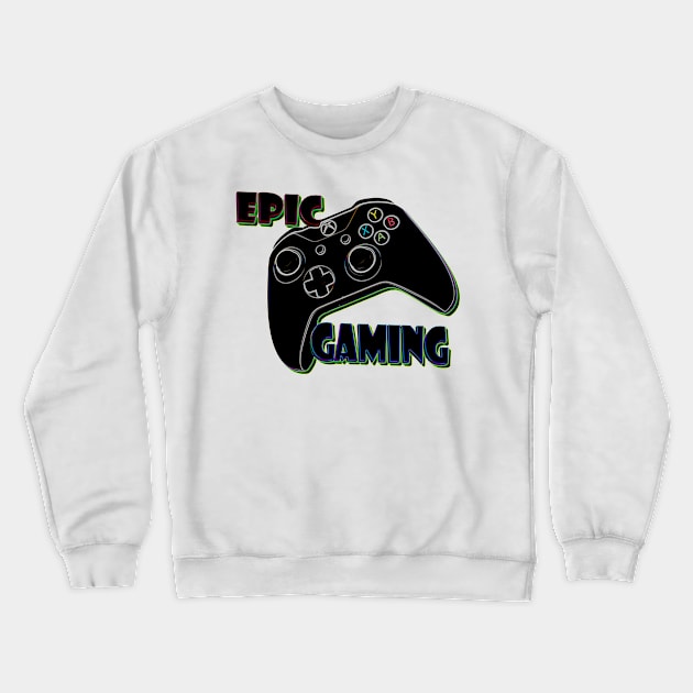 EPIC GAMING GLOWING CONTROLLER Crewneck Sweatshirt by myouynis